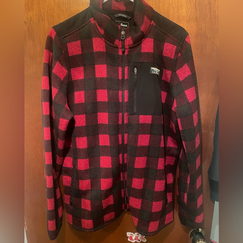 Buffalo plaid sweater fleece